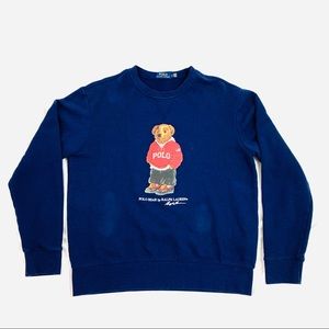 Polo Ralph Lauren Bear Sweatshirt Large Navy